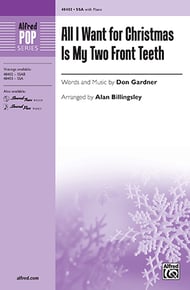 All I Want for Christmas Is My Two Front Teeth SSA choral sheet music cover Thumbnail